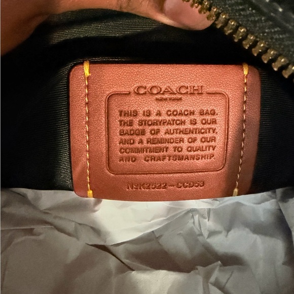 NWT Coach Rowan LARGE satchel bag Embossed Black Leather Satchel - Picture 9 of 10